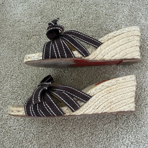 Christian Louboutin Brown Wedge Sandals - Picture 3 of 6